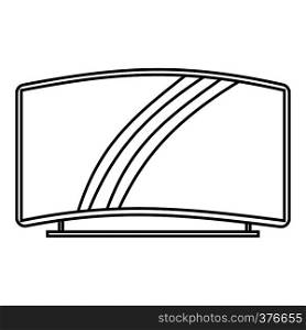 Curved TV icon. Outline illustration of curved TV vector icon for web. Curved TV icon, outline style