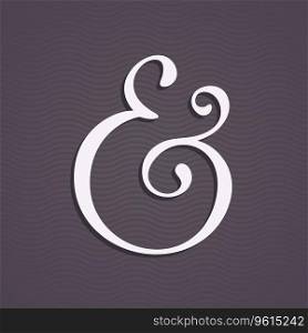 Custom ampersand Royalty Free Vector Image