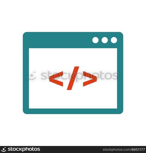 Custom coding flat icon vector image