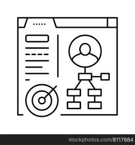 customer analytics report line icon vector. customer analytics report sign. isolated contour symbol black illustration. customer analytics report line icon vector illustration