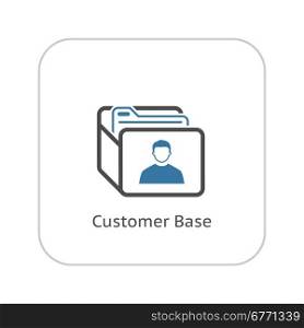 Customer Base Icon. Business Concept. Flat Design. Isolated Illustration.. Customer Base Icon. Business Concept. Flat Design.