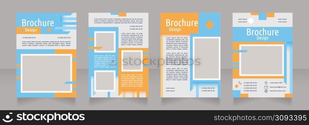 Customer-centric company blank brochure design. Template set with copy space for text. Premade corporate reports collection. Editable 4 paper pages. Ubuntu Condensed, Arial Regular fonts used. Customer-centric company blank brochure design