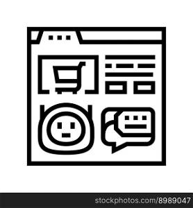 customer chat bot line icon vector. customer chat bot sign. isolated contour symbol black illustration. customer chat bot line icon vector illustration