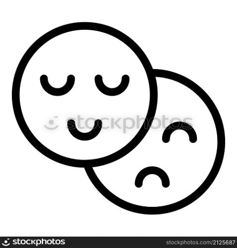 Customer emoji icon outline vector. Satisfaction level. Face mood. Customer emoji icon outline vector. Satisfaction level