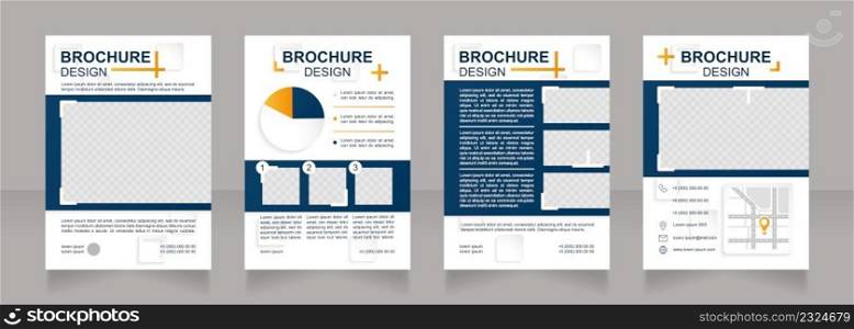 Customer franchise extension blank brochure design. Develop product. Template set with copy space for text. Premade corporate reports collection. Editable 4 paper pages. Arial Bold, Regular fonts used. Customer franchise extension blank brochure design