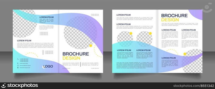 Customer journey management blank brochure design. Template set with copy space for text. Premade corporate reports collection. Editable 4 paper pages. Arial, Archivo-Regular fonts used. Customer journey management blank brochure design