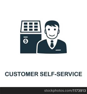Customer Self-Service vector icon illustration. Creative sign from icons collection. Filled flat Customer Self-Service icon for computer and mobile. Symbol, logo vector graphics.. Customer Self-Service vector icon symbol. Creative sign from icons collection. Filled flat Customer Self-Service icon for computer and mobile
