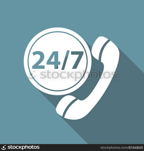 Customer service 24/7 Icon Vector Illustration EPS10. Customer service 24/7 Icon Vector Illustration