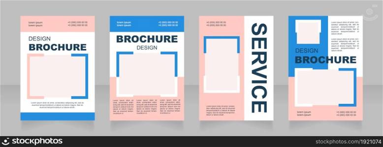 Customer service blank brochure layout design. Client support. Vertical poster template set with empty copy space for text. Premade corporate reports collection. Editable flyer paper pages. Customer service blank brochure layout design