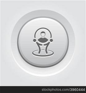 Customer Service Icon. Business Concept. Customer Service Icon. Business Concept. Grey Button Design