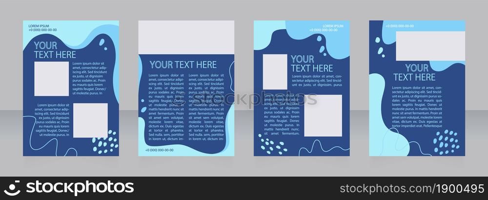 Customer service promotion blank brochure layout design. Vertical poster template set with empty copy space for text. Premade corporate reports collection. Editable flyer paper pages. Customer service promotion blank brochure layout design