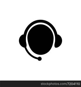 Customer, service support or communication with the operator icon in black on isolated white background. EPS 10 vector. Customer, service support or communication with the operator icon in black on isolated white background. EPS 10 vector.