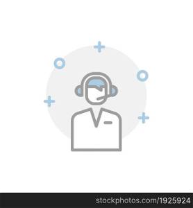 customer Support Service flat icon