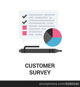 customer survey icon. Modern flat vector illustration icon design concept. Icon for mobile and web graphics. Flat symbol, logo creative concept. Simple and clean flat pictogram, 64X64 pixel perfect