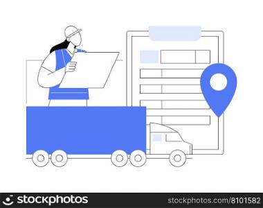 Customs registration abstract concept vector illustration. Process of submitting the customs declaration, which exporter, importer or agent prepares, foreign trade business abstract metaphor.. Customs registration abstract concept vector illustration.