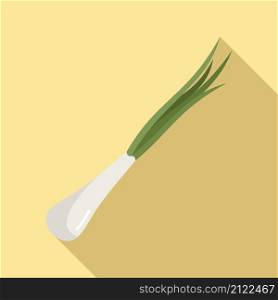 Cut chive icon flat vector. Chinese onion. Fresh herb. Cut chive icon flat vector. Chinese onion