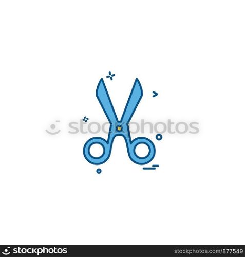 cut cutter scissor scissors tailor icon vector desige