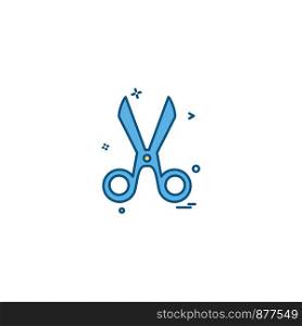 cut cutter scissor scissors tailor icon vector desige