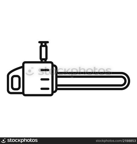 Cut electric saw icon outline vector. Chainsaw tool. Chain drill. Cut electric saw icon outline vector. Chainsaw tool