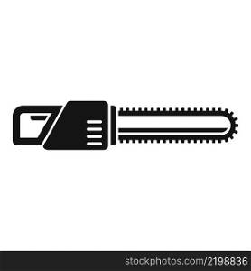 Cut electric saw icon simple vector. Chainsaw tool. Chain drill. Cut electric saw icon simple vector. Chainsaw tool