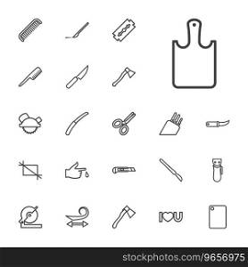 Cut icons Royalty Free Vector Image