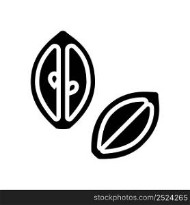 cut lemon glyph icon vector. cut lemon sign. isolated contour symbol black illustration. cut lemon glyph icon vector illustration