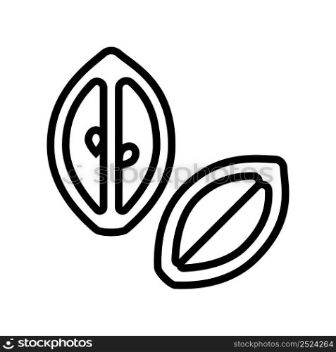 cut lemon line icon vector. cut lemon sign. isolated contour symbol black illustration. cut lemon line icon vector illustration