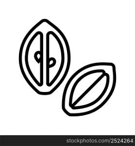 cut lemon line icon vector. cut lemon sign. isolated contour symbol black illustration. cut lemon line icon vector illustration