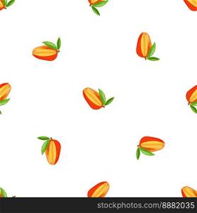 Cut mango pattern seamless background texture repeat wallpaper geometric vector. Cut mango pattern seamless vector