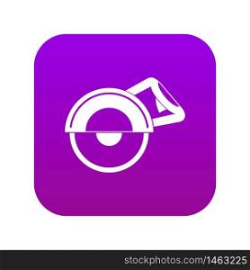 Cut off machine icon digital purple for any design isolated on white vector illustration. Cut off machine icon digital purple