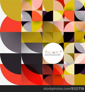 Cut paper circles, mosaic mix geometric pattern design. Cut paper circles, mosaic mix geometric pattern design. Business or technology presentation template, brochure or flyer layout, or geometric web banner