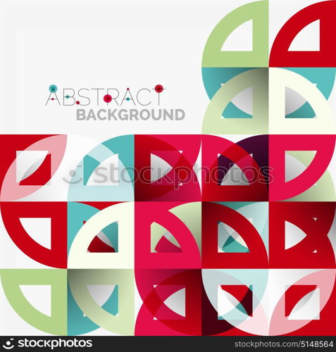 Cut paper circles, mosaic mix geometric pattern design. Cut paper circles, mosaic mix geometric pattern design. Business or technology presentation template, brochure or flyer layout, or geometric web banner