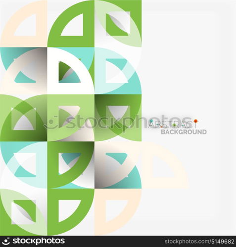 Cut paper circles, mosaic mix geometric pattern design. Cut paper circles, mosaic mix geometric pattern design. Business or technology presentation template, brochure or flyer layout, or geometric web banner