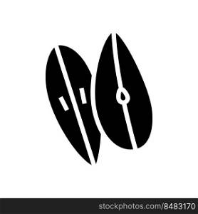 cut pear slices glyph icon vector. cut pear slices sign. isolated symbol illustration. cut pear slices glyph icon vector illustration