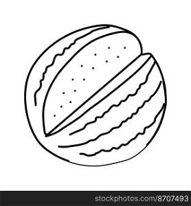cut watermelon line icon vector. cut watermelon sign. isolated contour symbol black illustration. cut watermelon line icon vector illustration