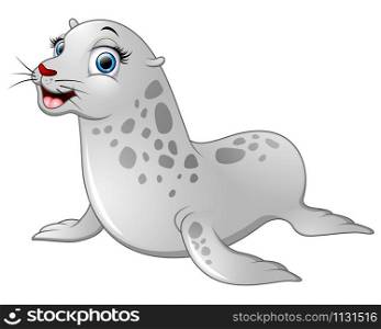 Cute a baby seal cartoon