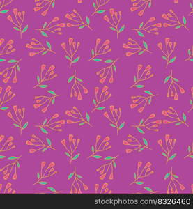 Cute abstract flower seamless pattern. Hand drawn floral wallpaper. Simple design for fabric, textile print, wrapping paper, cover. Cute abstract flower seamless pattern. Hand drawn floral wallpaper.