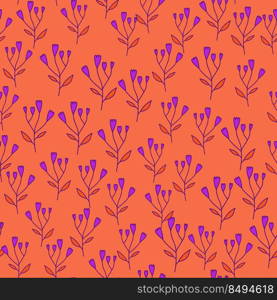 Cute abstract flower seamless pattern. Hand drawn floral wallpaper. Simple design for fabric, textile print, wrapping paper, cover. Cute abstract flower seamless pattern. Hand drawn floral wallpaper.