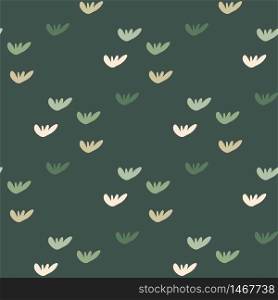 Cute abstract shape seamless pattern on green background. Design for baby fabric, textile print, wrapping paper, cover, packing. Vector illustration.. Cute abstract shape seamless pattern on green background.