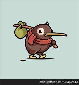 Cute Adorable Little Kiwi Bird Cartoon