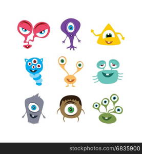 cute adorable scary monster cartoon fictional character. cute adorable scary monster cartoon fictional character vector art