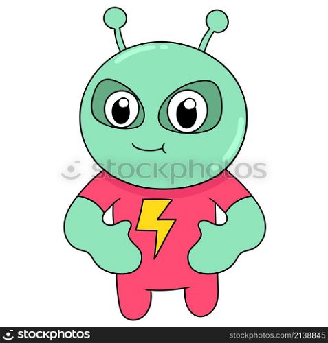 cute alien creature with smiling face