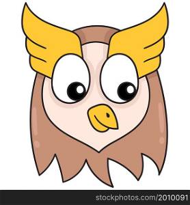 cute and funny owl head