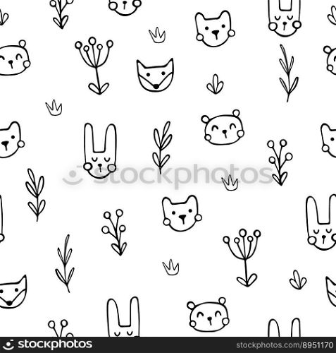 Cute animals vector image