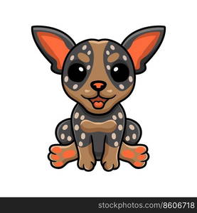 Cute australian cattle dog cartoon