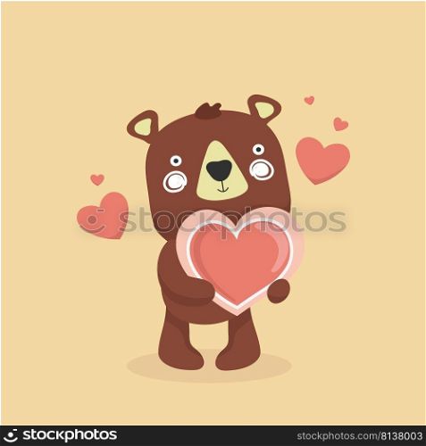 Cute baby bear cartoon. 