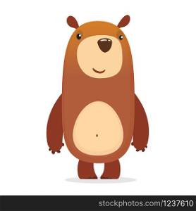 Cute baby bear cartoon. Vector illustration