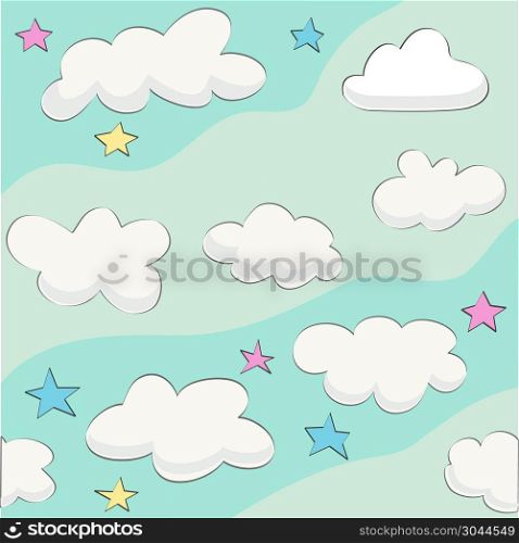 Cute baby cloud pattern