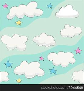 Cute baby cloud pattern