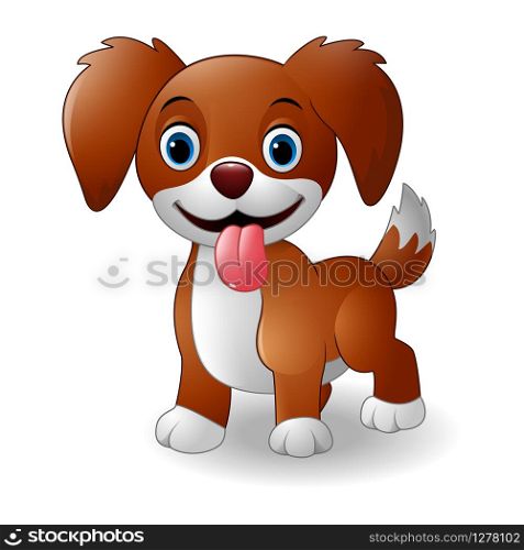 Cute baby dog cartoon